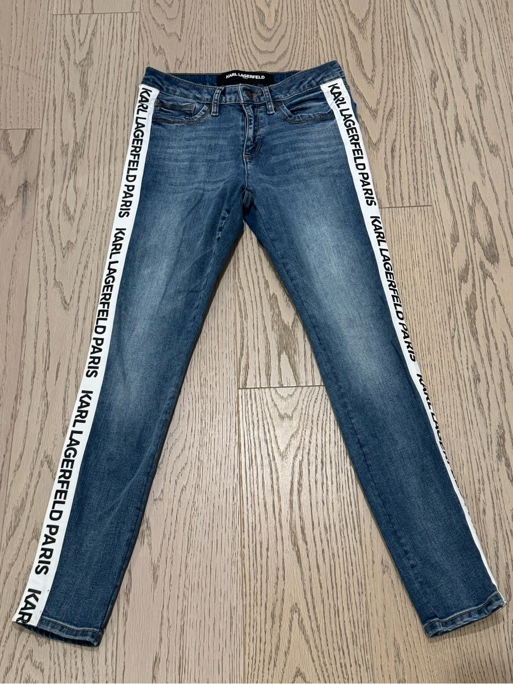 Karl Lagerfeld Logo Skinny Jeans Sz 4
